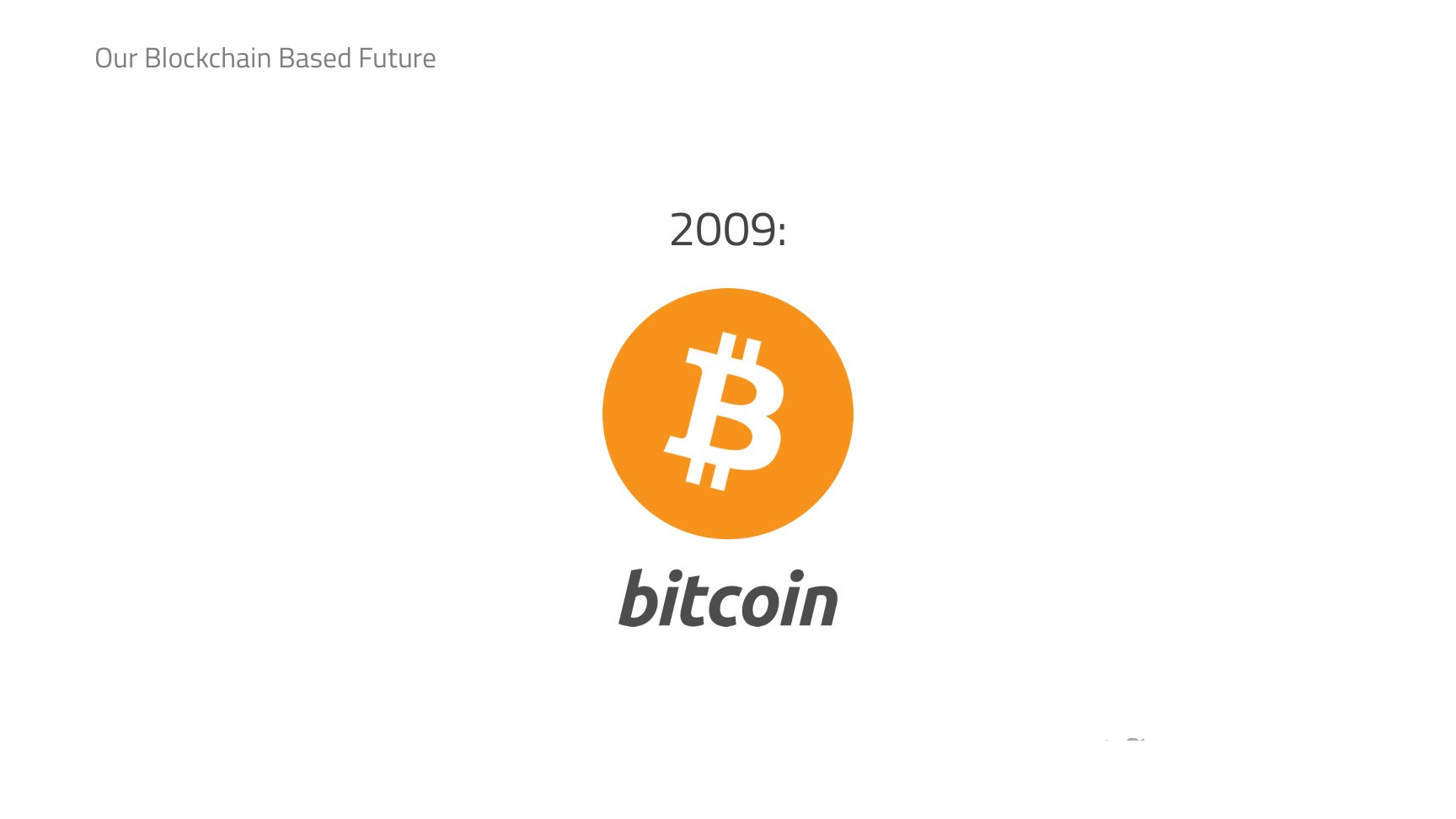 The Bitcoin logo, marking 2009 when Bitcoin launched.