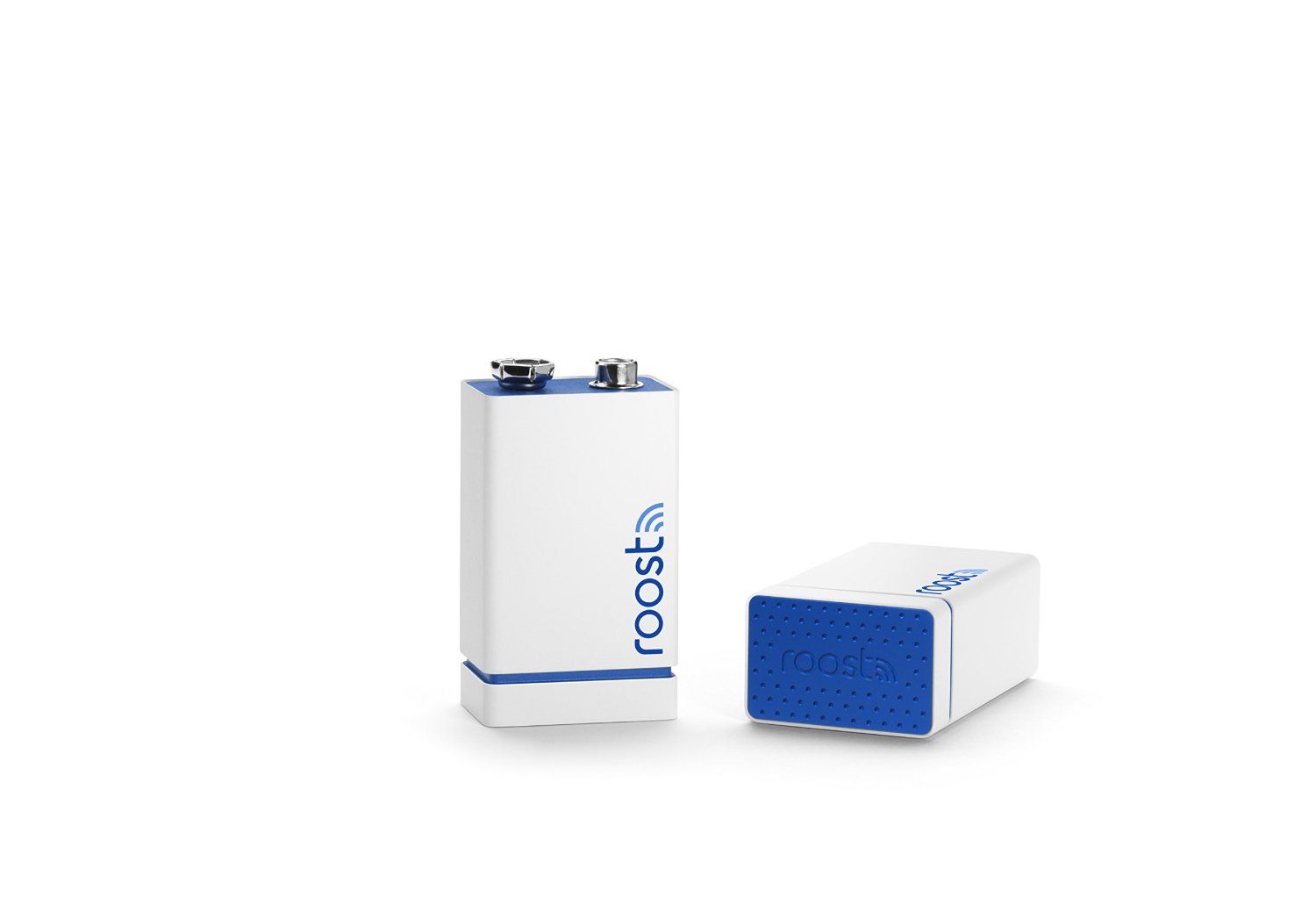 A Roost smart smoke-alarm battery.