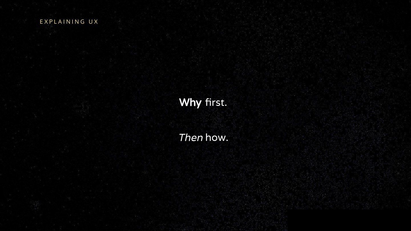 Why ﬁrst. Then how.