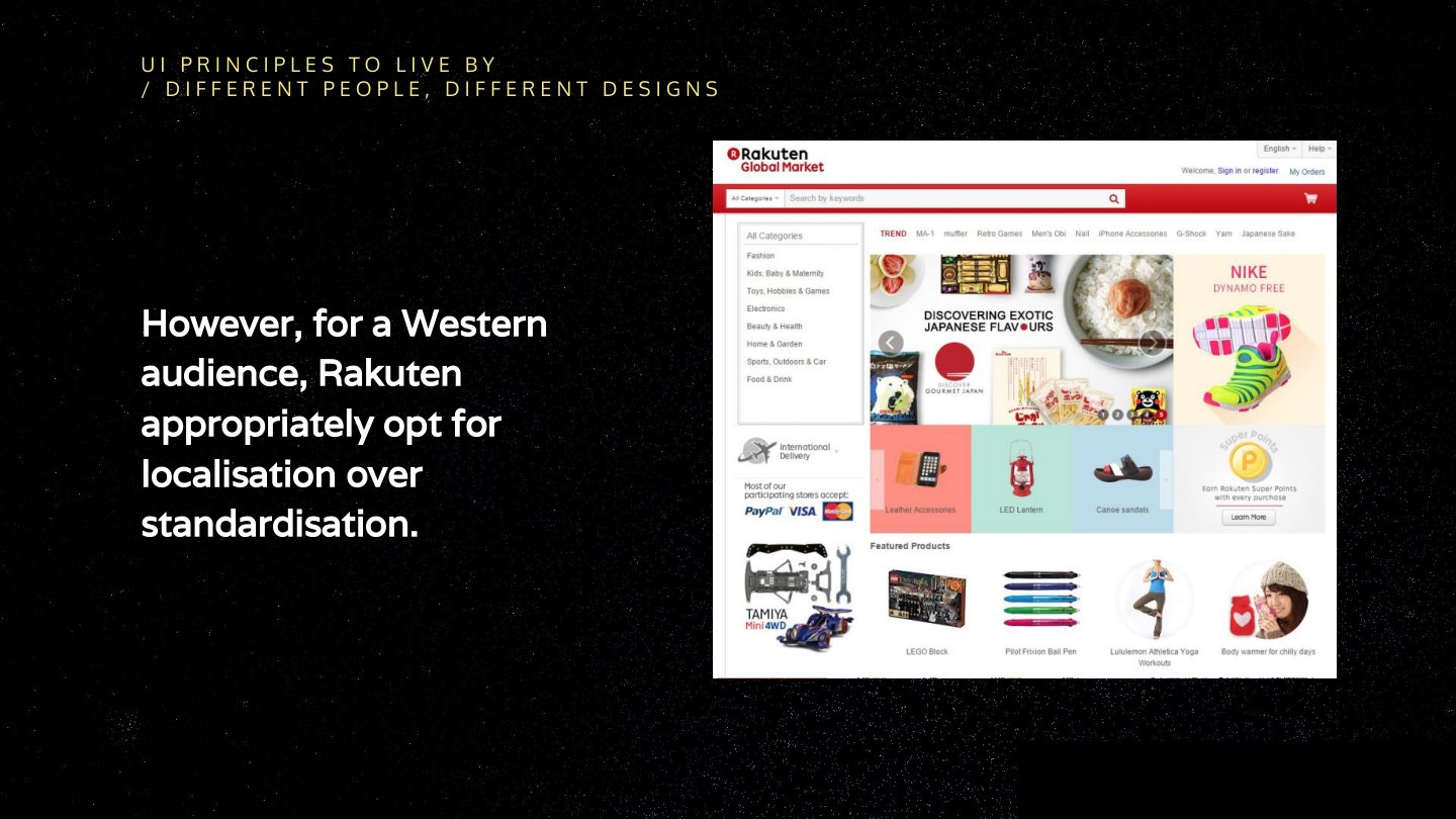 /, However, for a Western audience, Rakuten appropriately opt for localisation over standardisation.