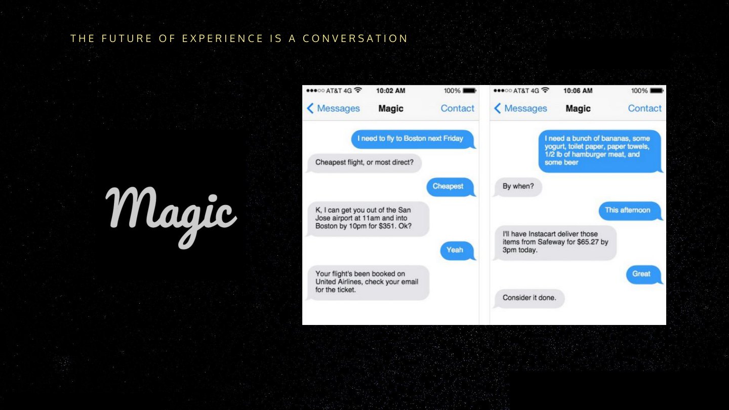 Slide from a talk on user experience design.